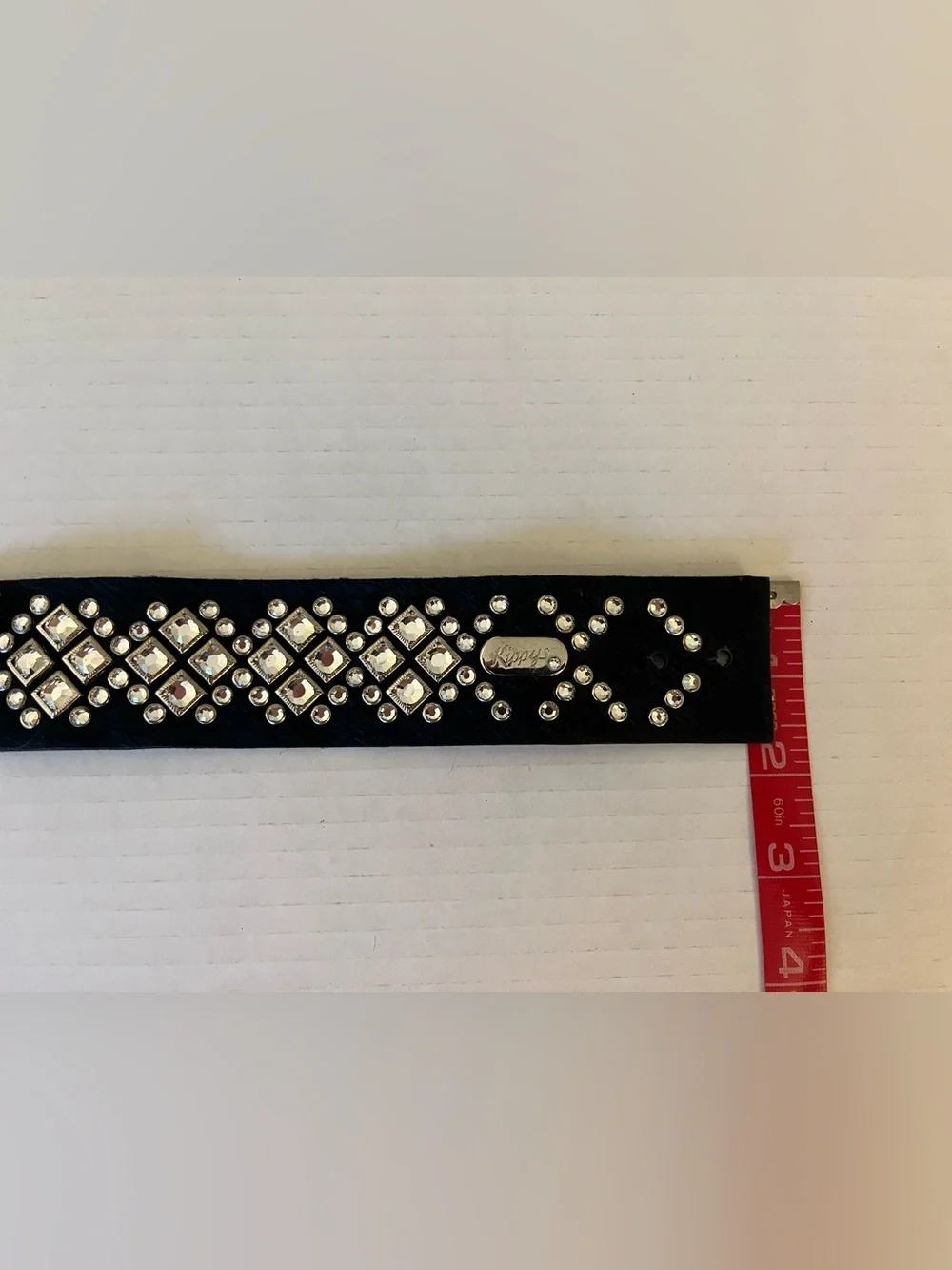 Rare Kippys Black Bracelet with Silver Crystal Accents